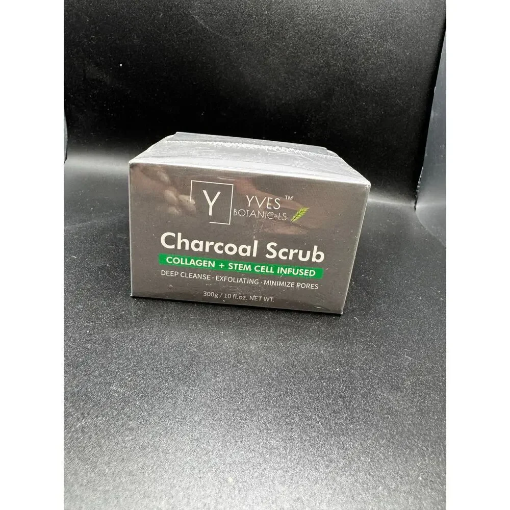 NWT Yves Botanicals Charcoal Scrub Full Size Sealed